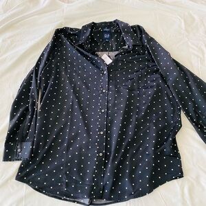 GAP Dark Blue Polka Dot Shirt